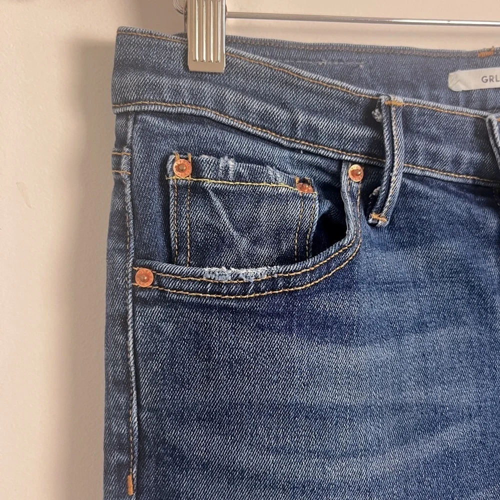 GRLFRND Size 28‎ Karolina Button Fly High Rise Straight Jeans In Joan Jett